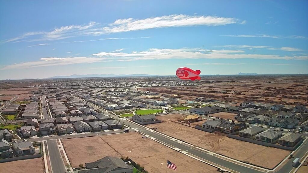 New Homes Blimp over development scaled